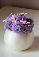 Floral Pot Candle qandeelofficial