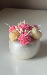 Floral Pot Candle qandeelofficial