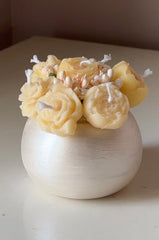 Floral Pot Candle qandeelofficial